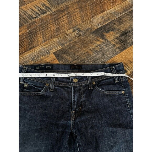 COH Citizens of Humanity Jeans Avedon Stretch Mid Rise Raw Hem Sz 28 Dark Wash - Picture 4 of 8